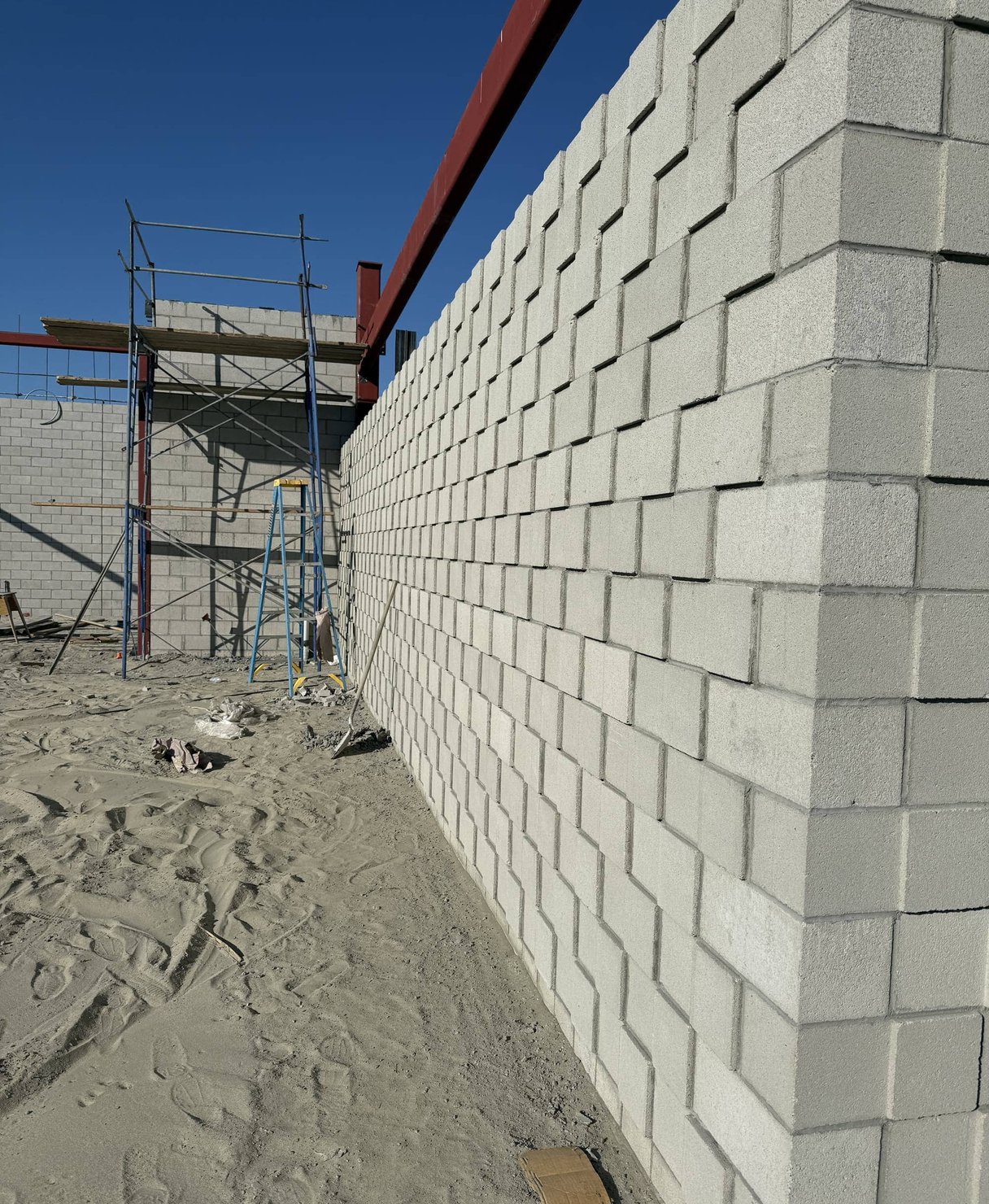 perimeter block wall installations